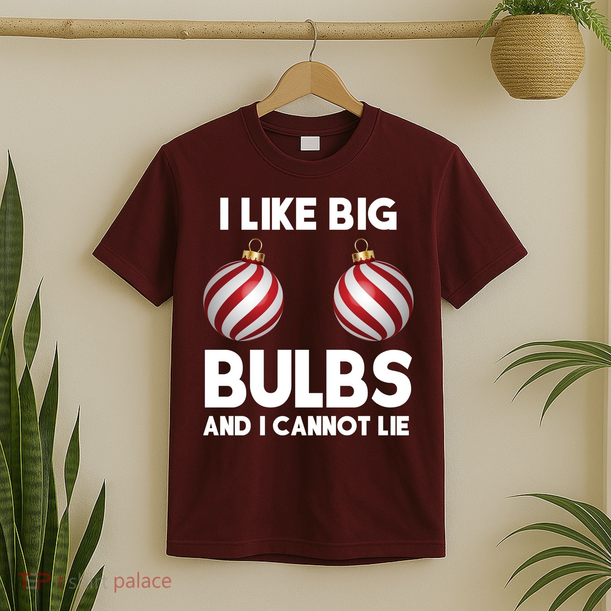 I Like Big Bulbs And I Cannot Lie Funny Christmas T-Shirt