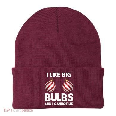 I Like Big Bulbs And I Cannot Lie Funny Christmas Beanie