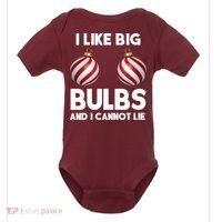 I Like Big Bulbs And I Cannot Lie Funny Christmas Baby Bodysuit thumb 0