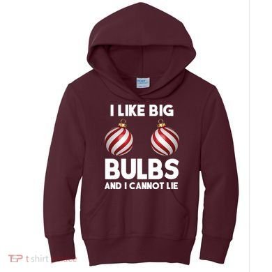 I Like Big Bulbs And I Cannot Lie Funny Christmas Kids Hoodie