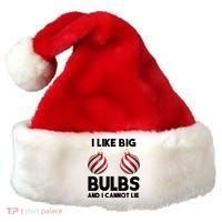 I Like Big Bulbs And I Cannot Lie Funny Christmas Santa Hat thumb 0