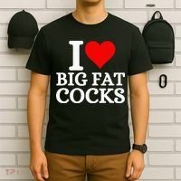 I Love Big Fat Cocks Funny T-Shirt thumb 6