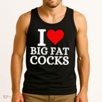 I Love Big Fat Cocks Funny Tank Top thumb 3