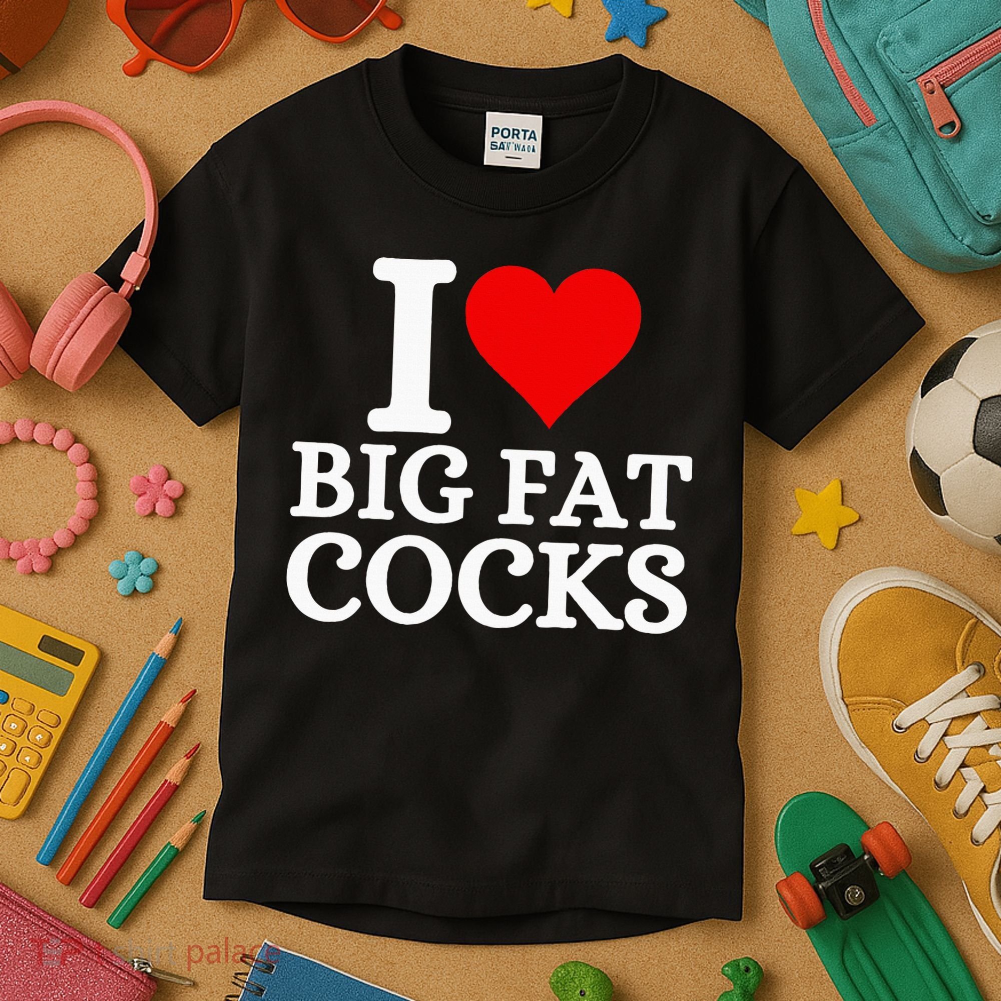 I Love Big Fat Cocks Funny Kids T-Shirt