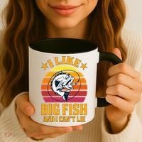 I Like Big Fish And I Cannot Lie Coffee Mug thumb 3