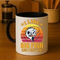 I Like Big Fish And I Cannot Lie Coffee Mug thumb 4