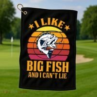 I Like Big Fish And I Cannot Lie Golf Towel thumb 1
