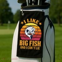 I Like Big Fish And I Cannot Lie Golf Towel thumb 2