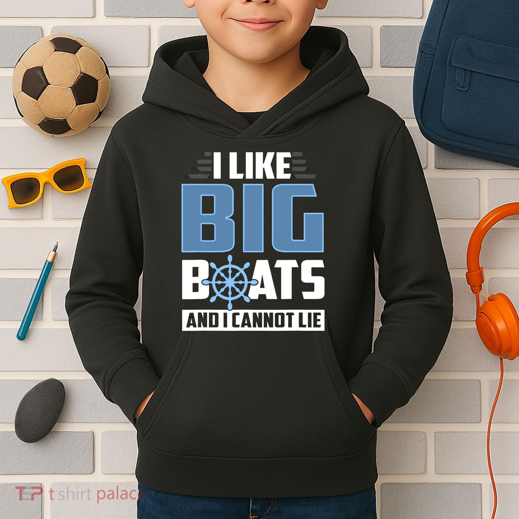 I Like Big Boats And I Cannot Lie Kids Hoodie