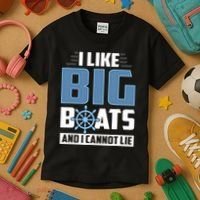 I Like Big Boats And I Cannot Lie Kids T-Shirt thumb 3