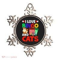 I Love Bingo And Cats Bingo Caller Humor Lottery Lucky Great Gift Ornament thumb 0