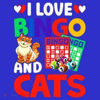 I Love Bingo And Cats Bingo Caller Humor Lottery Lucky Great Gift Polo thumb 2