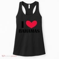 I Love Bahamas Funny Red Heart Love Bahamas Women's Tank Top thumb 0