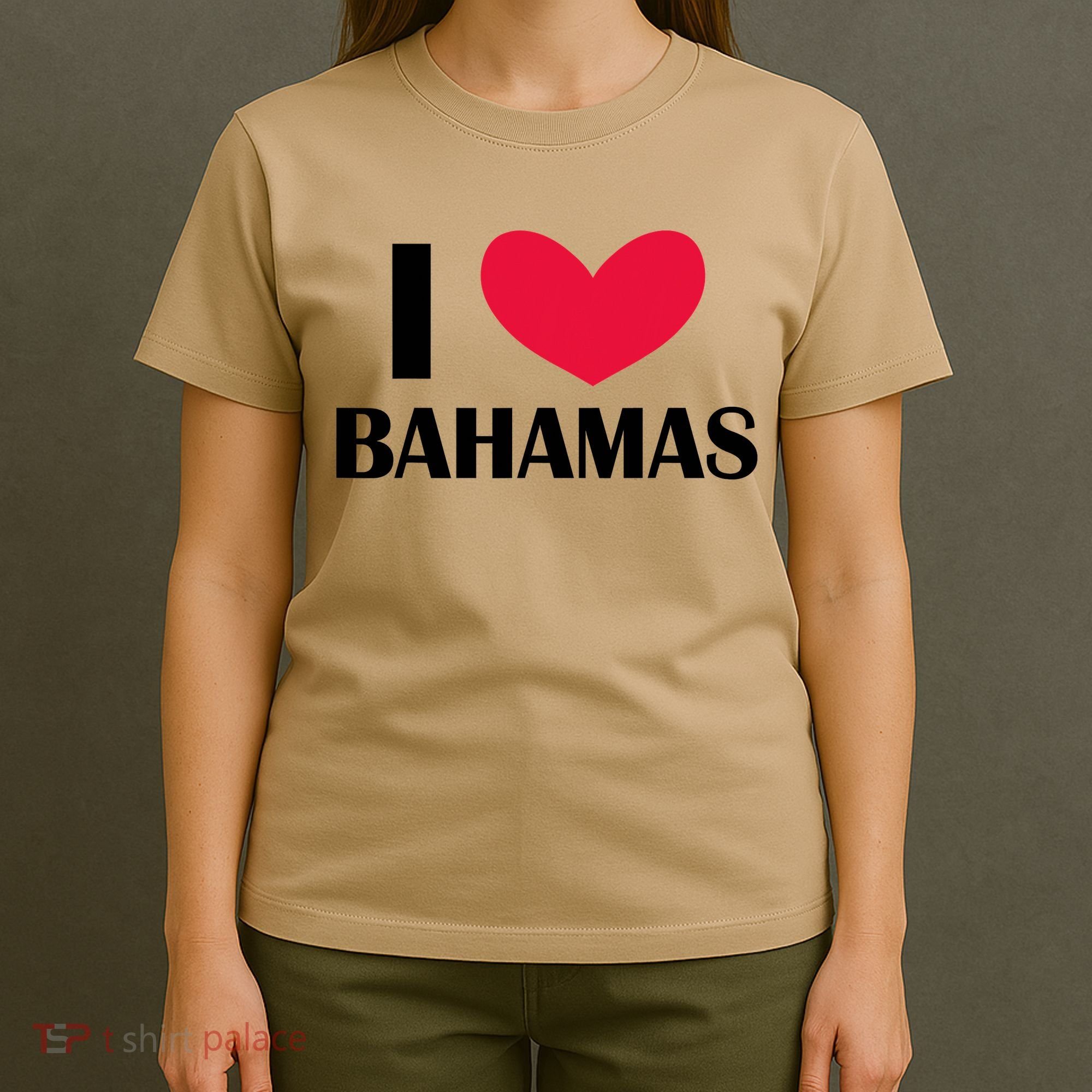 I Love Bahamas Funny Red Heart Love Bahamas T-Shirt