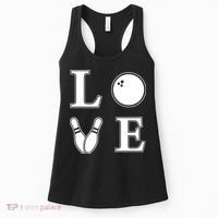 I Love Bowling Life Love To Bowl Bowling Lover Cool Gift Women's Tank Top thumb 0