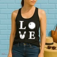 I Love Bowling Life Love To Bowl Bowling Lover Cool Gift Women's Tank Top thumb 2