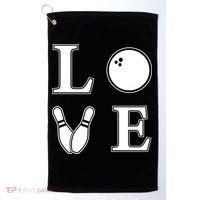 I Love Bowling Life Love To Bowl Bowling Lover Cool Gift Golf Towel thumb 0