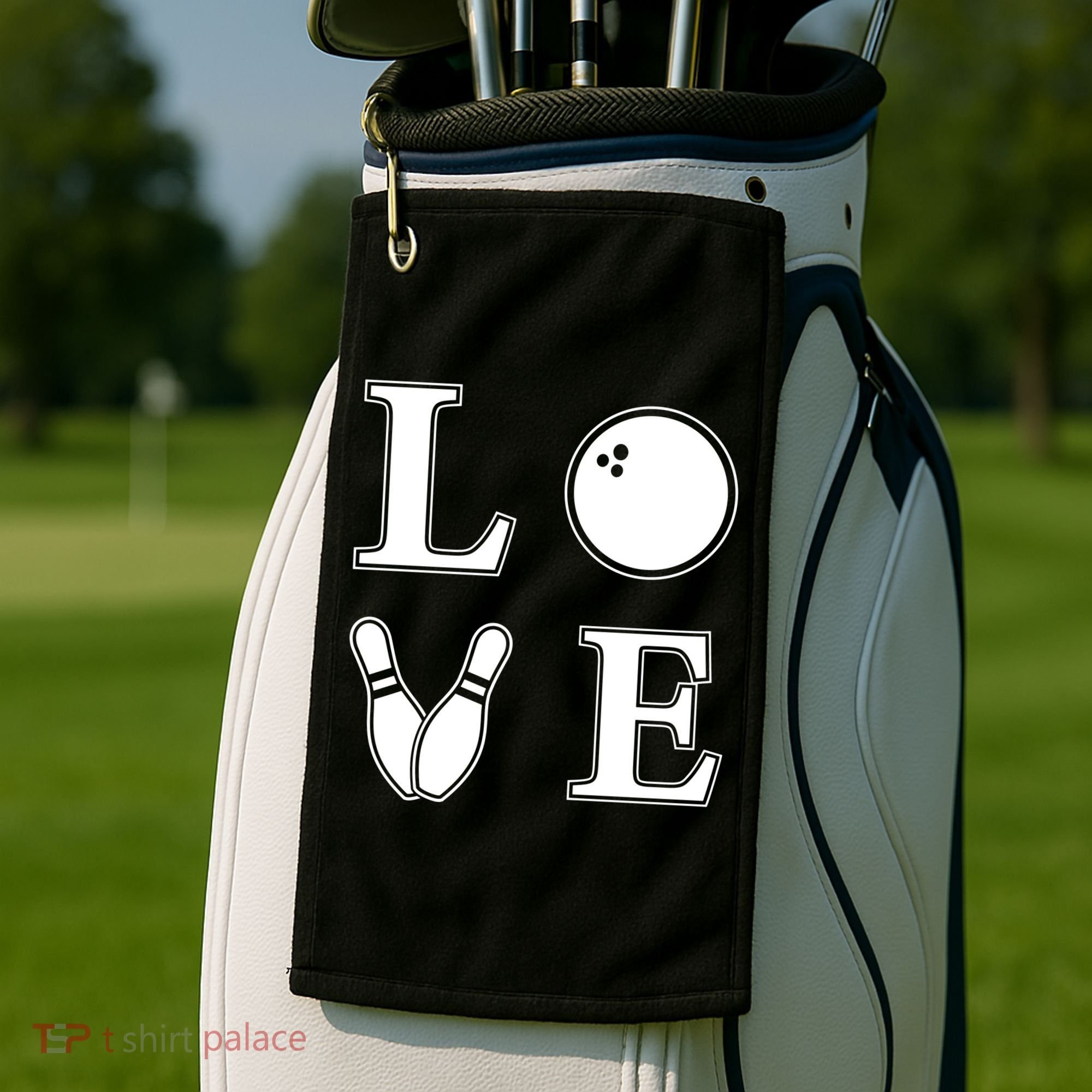 I Love Bowling Life Love To Bowl Bowling Lover Cool Gift Golf Towel