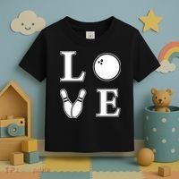 I Love Bowling Life Love To Bowl Bowling Lover Cool Gift Toddler T-Shirt thumb 3