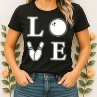 I Love Bowling Life Love To Bowl Bowling Lover Cool Gift Women's T-Shirt thumb 2