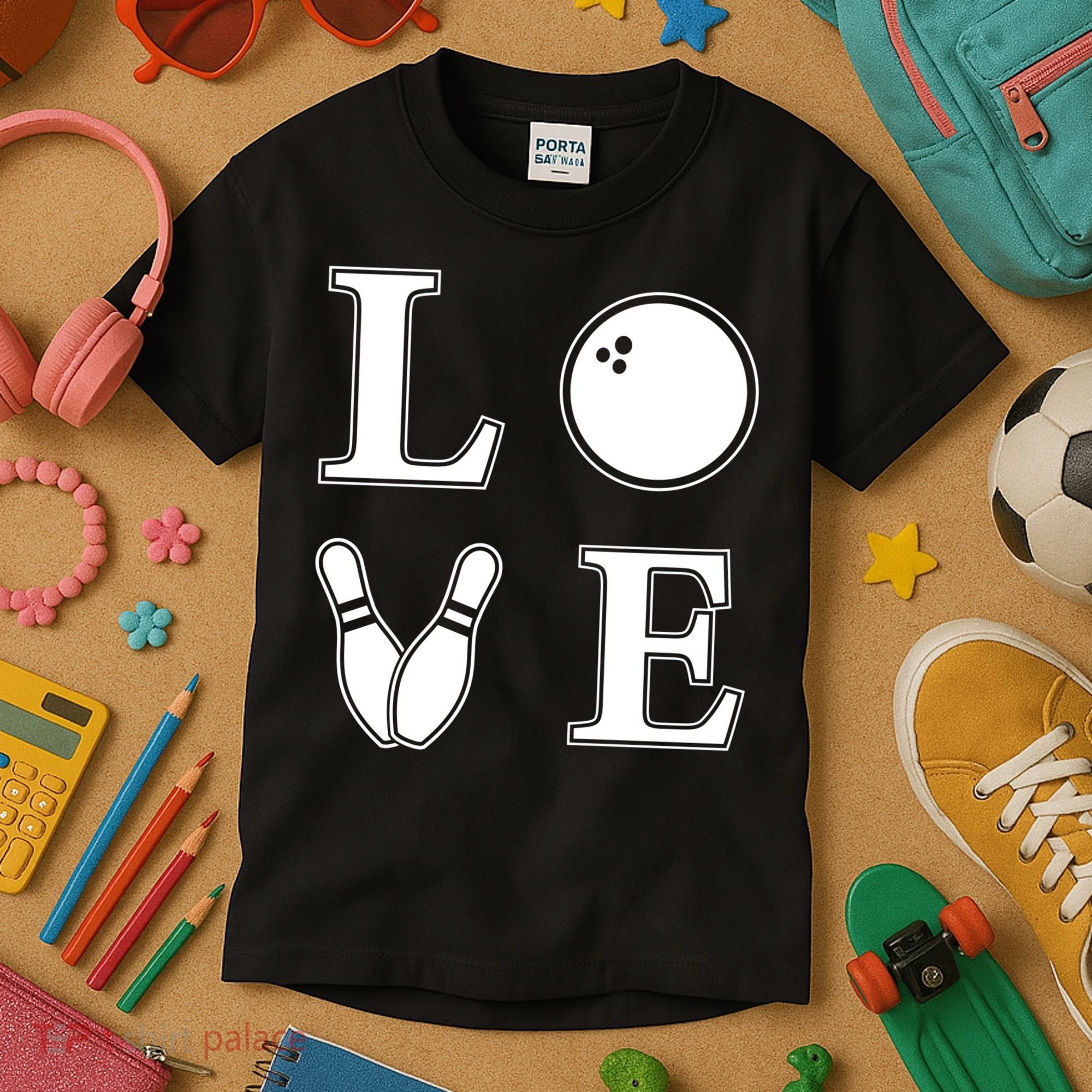 I Love Bowling Life Love To Bowl Bowling Lover Cool Gift Kids T-Shirt