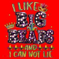 I Like Big Beads And I Can Not Lie Fat Tuesday For Mardi Gras Santa Hat thumb 1