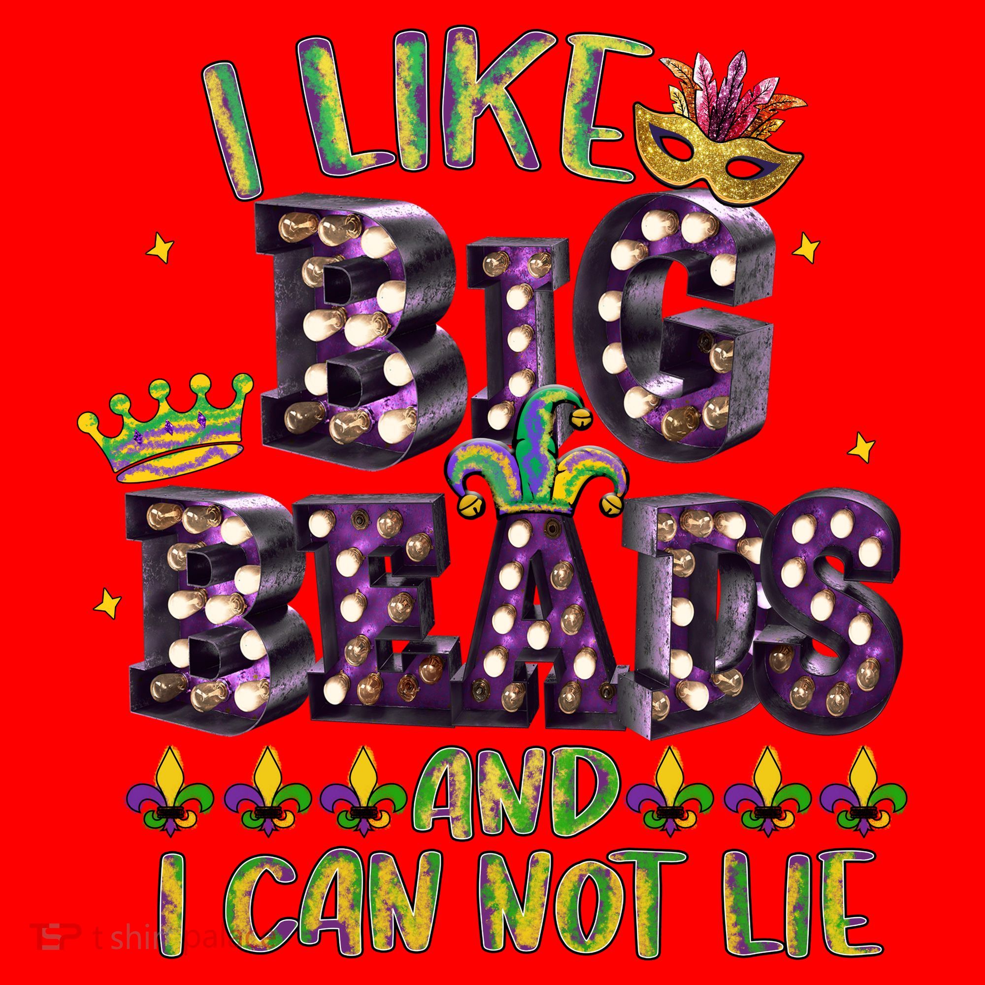 I Like Big Beads And I Can Not Lie Fat Tuesday For Mardi Gras Santa Hat