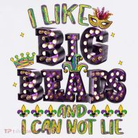 I Like Big Beads And I Can Not Lie Fat Tuesday For Mardi Gras Sweatshirt thumb 3