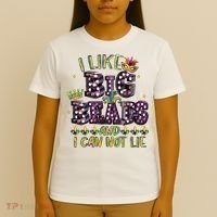 I Like Big Beads And I Can Not Lie Fat Tuesday For Mardi Gras T-Shirt thumb 4