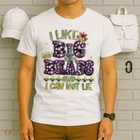 I Like Big Beads And I Can Not Lie Fat Tuesday For Mardi Gras T-Shirt thumb 6