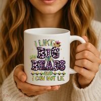I Like Big Beads And I Can Not Lie Fat Tuesday For Mardi Gras Coffee Mug thumb 3