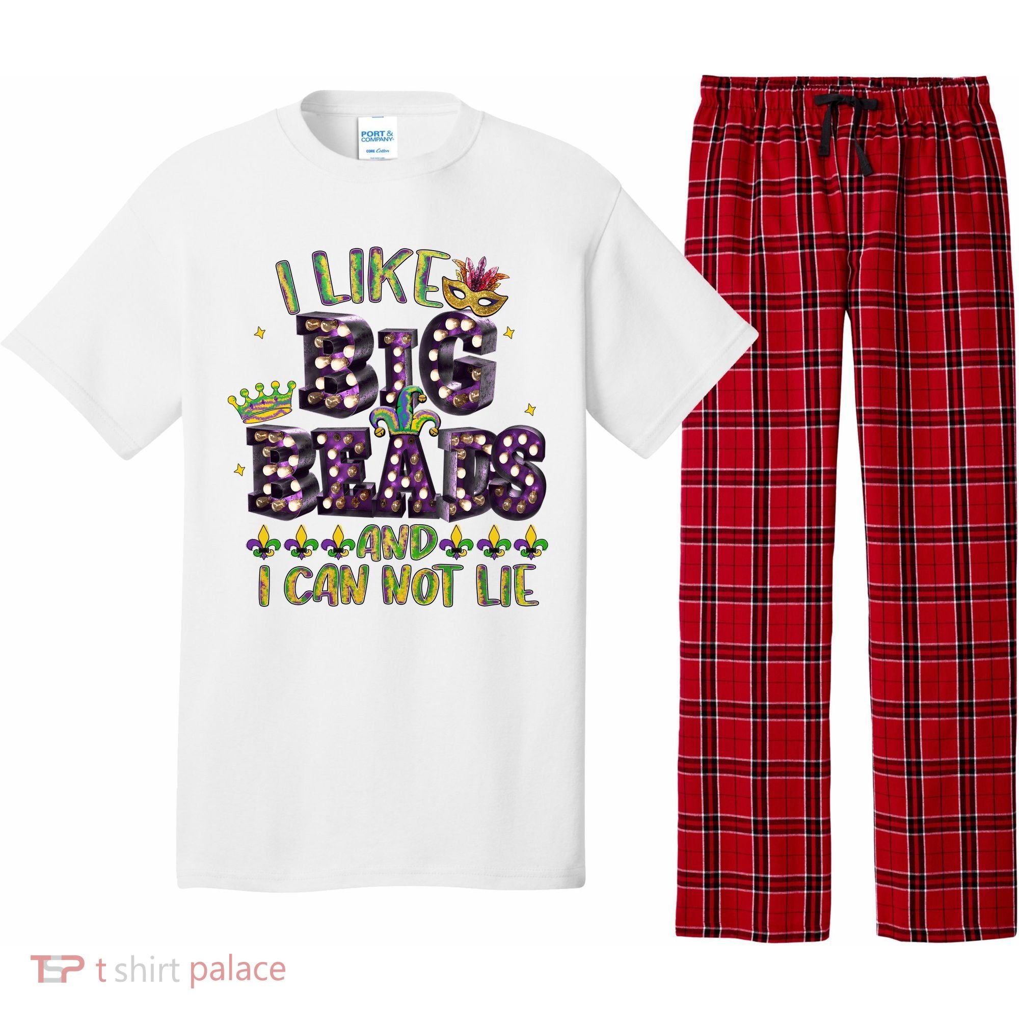 I Like Big Beads And I Can Not Lie Fat Tuesday For Mardi Gras Pajama Set