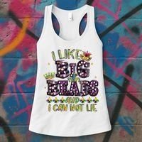 I Like Big Beads And I Can Not Lie Fat Tuesday For Mardi Gras Women's Tank Top thumb 3