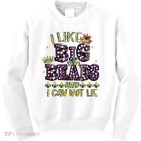 I Like Big Beads And I Can Not Lie Fat Tuesday For Mardi Gras Kids Sweatshirt thumb 0