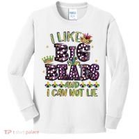 I Like Big Beads And I Can Not Lie Fat Tuesday For Mardi Gras Kids Long Sleeve Shirt thumb 0