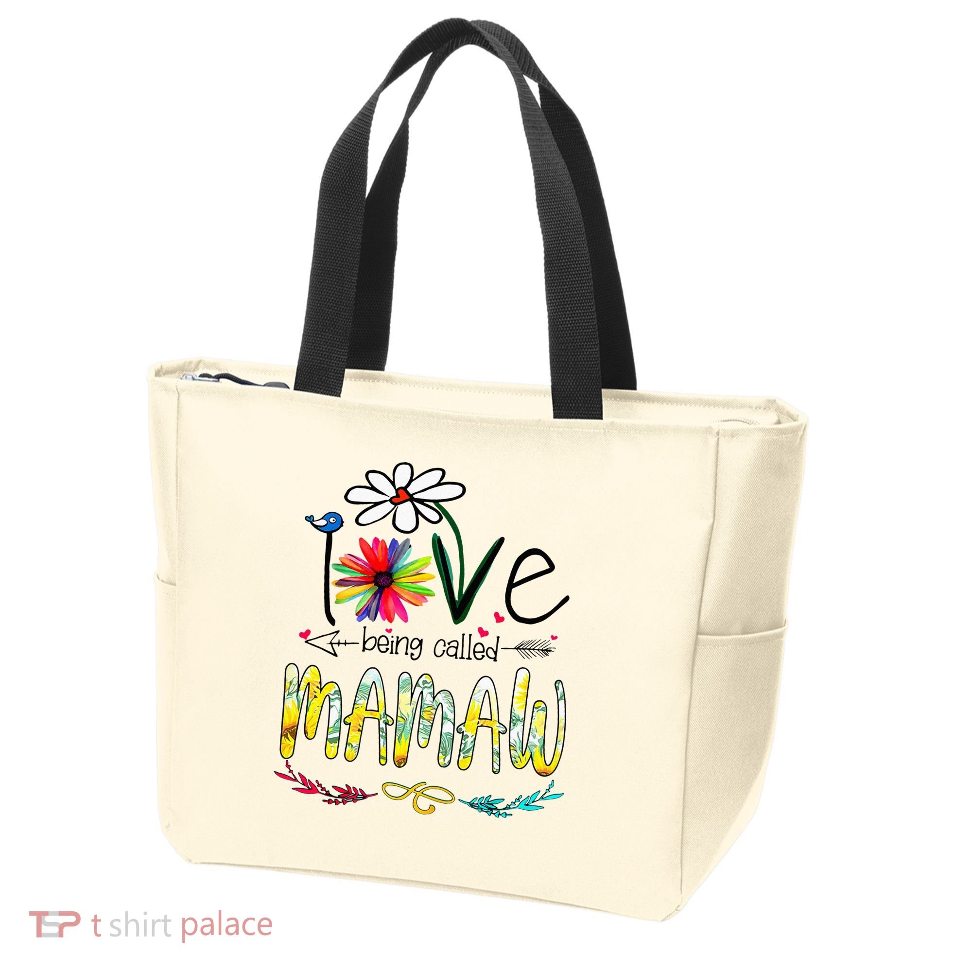 I Love Being Called Mamaw Sunflower Mothers Day Gift Tote Bag