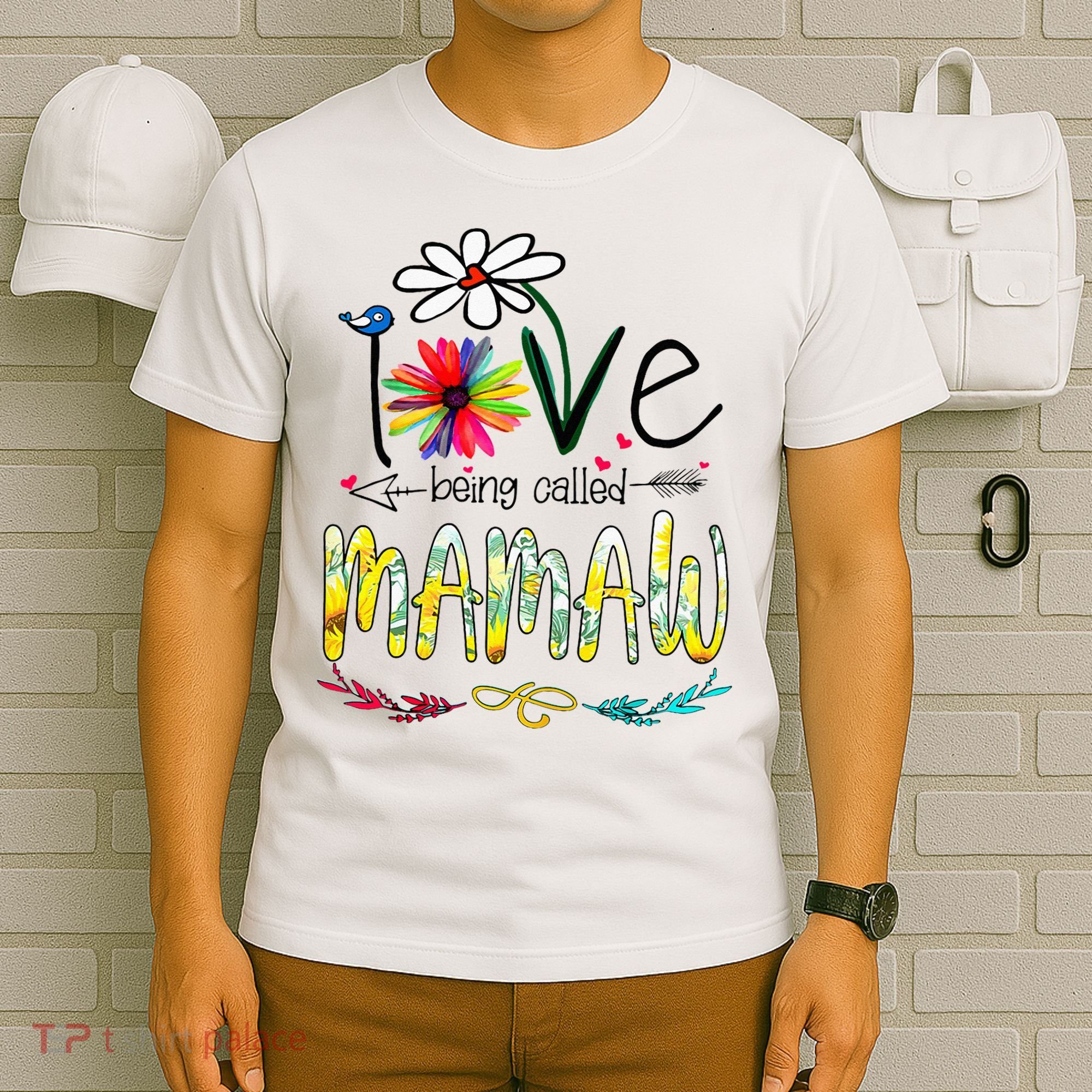 I Love Being Called Mamaw Sunflower Mothers Day Gift T-Shirt
