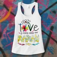 I Love Being Called Mamaw Sunflower Mothers Day Gift Women's Tank Top thumb 3