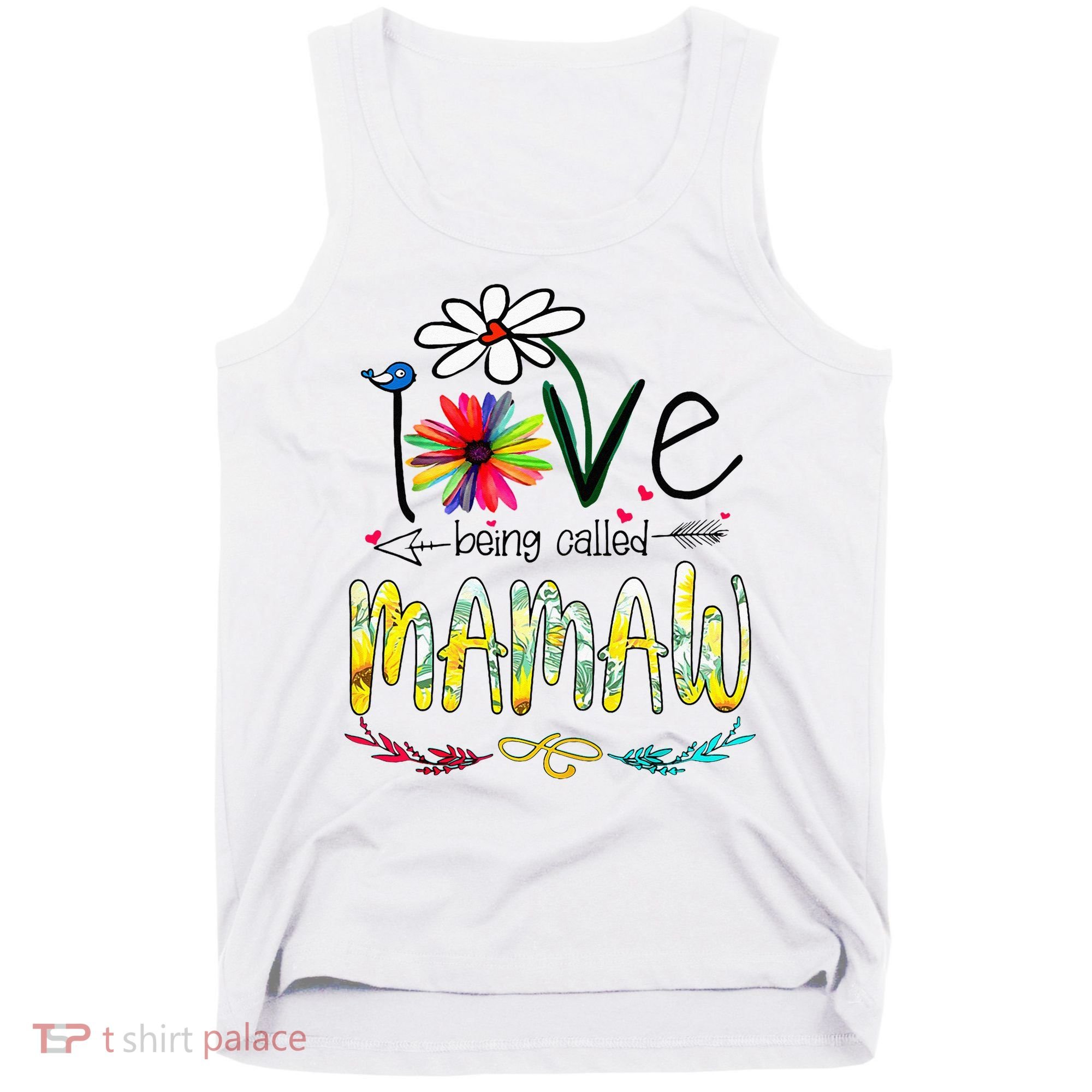 I Love Being Called Mamaw Sunflower Mothers Day Gift Tank Top