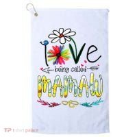 I Love Being Called Mamaw Sunflower Mothers Day Gift Golf Towel thumb 0