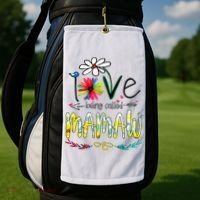 I Love Being Called Mamaw Sunflower Mothers Day Gift Golf Towel thumb 2