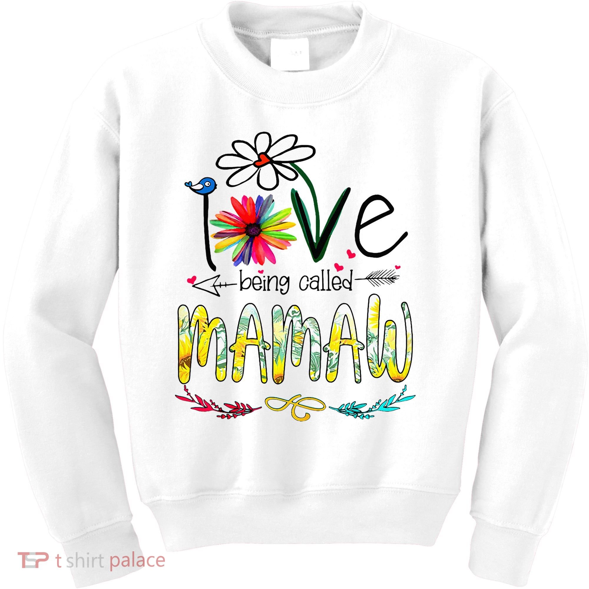 I Love Being Called Mamaw Sunflower Mothers Day Gift Kids Sweatshirt