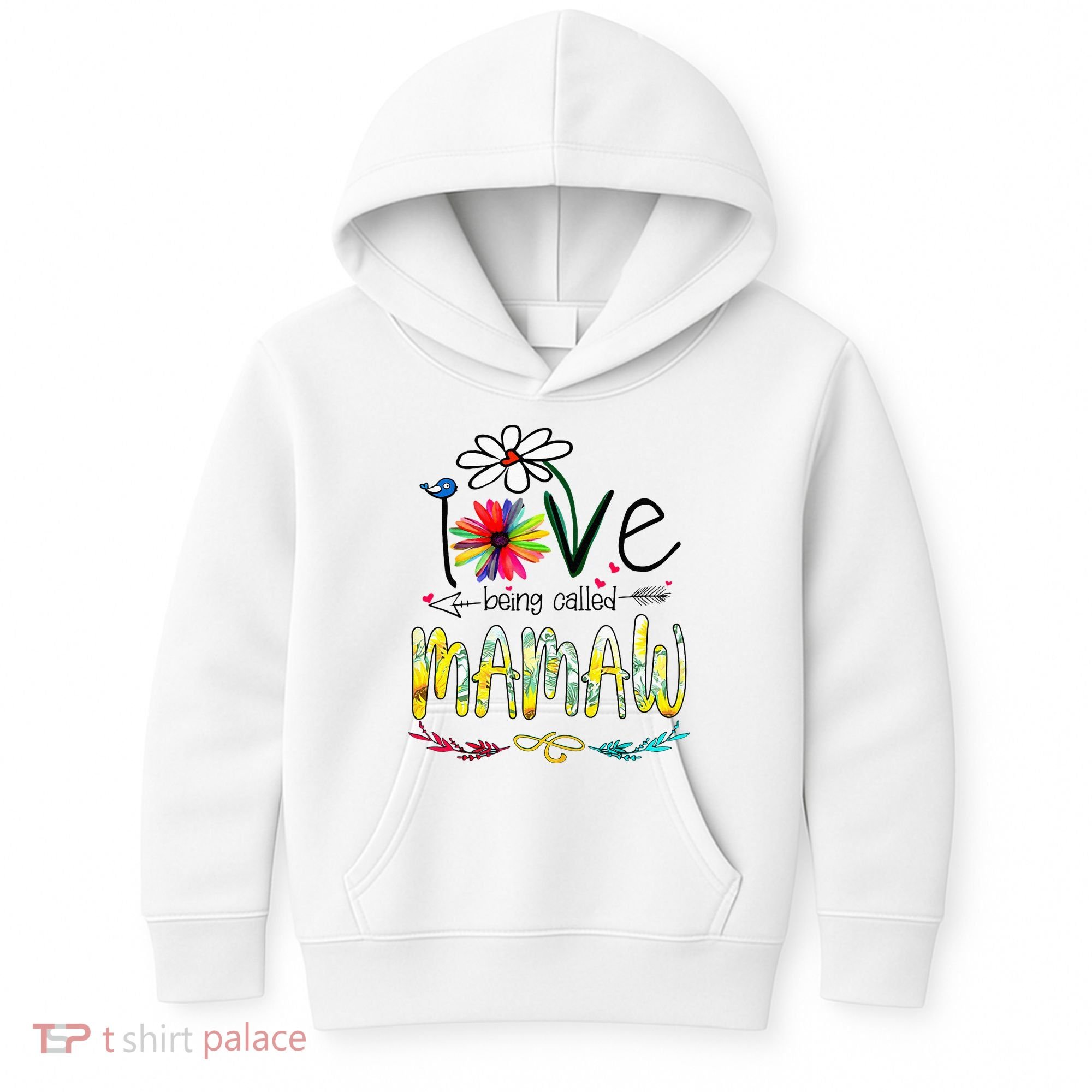 I Love Being Called Mamaw Sunflower Mothers Day Gift Kids Hoodie