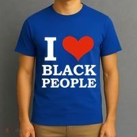 I Love Black People Black Is Beautiful Black Pride Melanin Funny Gift T-Shirt thumb 3