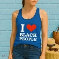 I Love Black People Black Is Beautiful Black Pride Melanin Funny Gift Women's Tank Top thumb 2