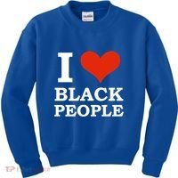 I Love Black People Black Is Beautiful Black Pride Melanin Funny Gift Kids Sweatshirt thumb 0