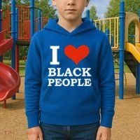 I Love Black People Black Is Beautiful Black Pride Melanin Funny Gift Kids Hoodie thumb 2
