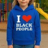 I Love Black People Black Is Beautiful Black Pride Melanin Funny Gift Kids Hoodie thumb 3