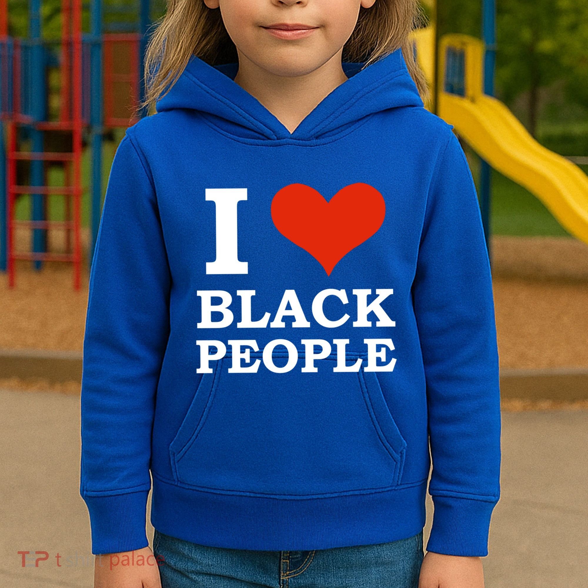 I Love Black People Black Is Beautiful Black Pride Melanin Funny Gift Kids Hoodie