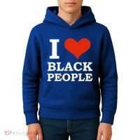 I Love Black People Black Is Beautiful Black Pride Melanin Funny Gift Kids Hoodie thumb 4